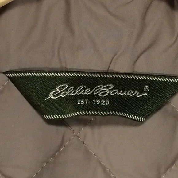 Eddie Bauer Vest Womens Medium Quilted Goose Down Brown Outdoors Hiking - Picture 13 of 16